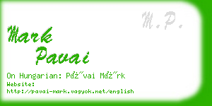 mark pavai business card